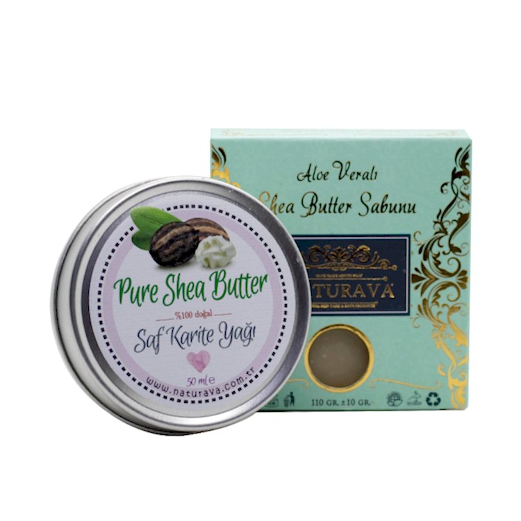 1062 Naturava Shea Butter Sabunu Shea Butter Yağı İkili Set